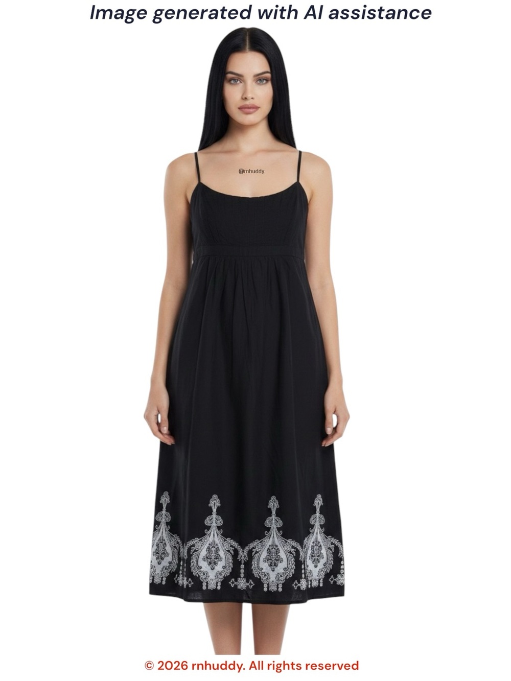 Loft petite 8 black white embroidered midi dress